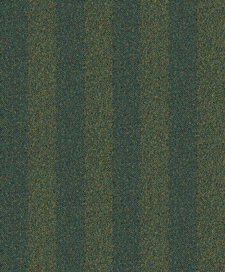 Zeleno-zlatá vliesová tapeta na zeď, imitace tvídové pruhované látky, ILA603, Aquila, Khroma by Masureel
