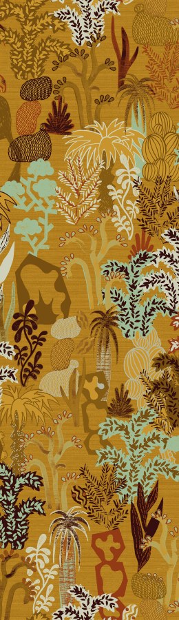 Vliesová obrazová tapeta na zeď, okrová, rostliny, DGJOY3012-300, Joy, Masureel - Vliesové tapety