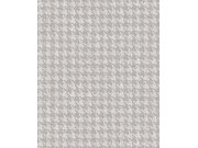 Šedá vliesová tapeta na zeď, imitace látky, vzor kohoutí stopa, ILA505, Aquila, Khroma by Masureel