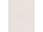 Bílá vliesová tapeta na zeď, imitace látky, vzor kohoutí stopa, ILA504, Aquila, Khroma by Masureel