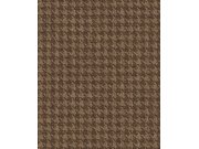 Hnědá vliesová tapeta na zeď, imitace látky, vzor kohoutí stopa, ILA502, Aquila, Khroma by Masureel