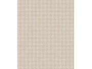 Béžová vliesová tapeta na zeď, imitace látky, vzor kohoutí stopa, ILA501, Aquila, Khroma by Masureel