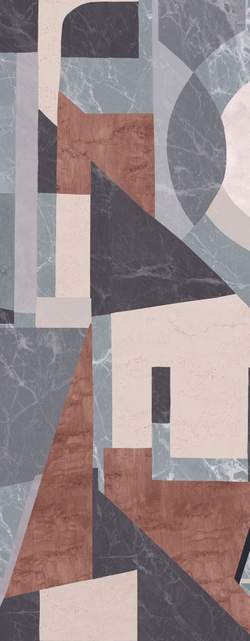 Grafická vliesová obrazová tapeta na zeď, šedo-hnědá, DGROC1032-300, Rock, Masureel - Vliesové tapety