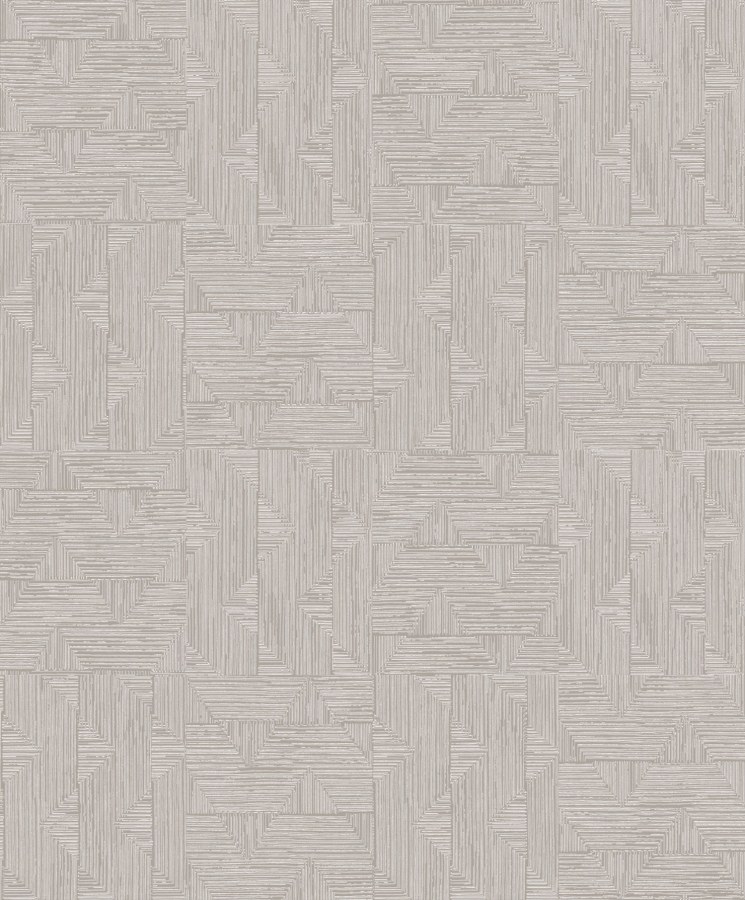 Šedo-béžová geometrická vliesová tapeta na zeď, SPI404, Spirit of Nature, Khroma by Masureel - Vliesové tapety