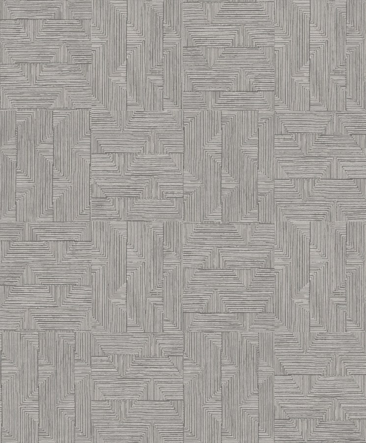 Hnědo-šedá geometrická vliesová tapeta na zeď, SPI403, Spirit of Nature, Khroma by Masureel - Vliesové tapety