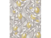Šedá vliesová tapeta s citronovníkem, ILA103, Aquila, Khroma by Masureel