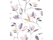 Fialová vliesová květinová tapeta na zeď, ZEN006, Zen, Zoom by Masureel