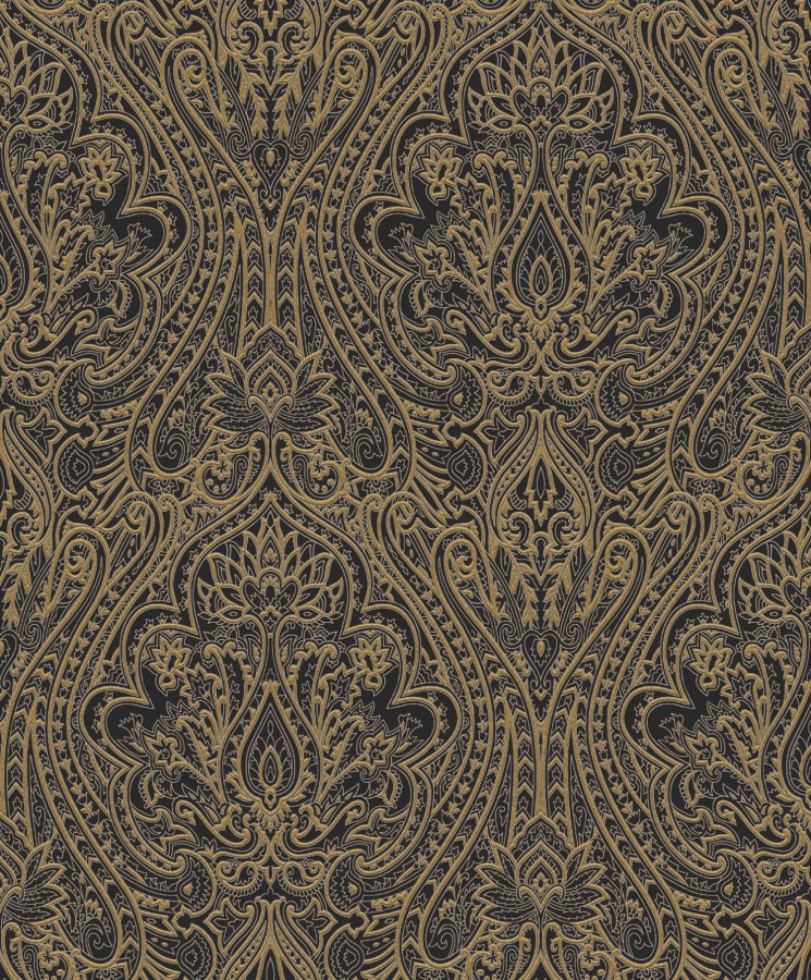 Černo-bronzová zámecká vliesová tapeta na zeď, OTH102, Othello, Zoom by Masureel - Vliesové tapety