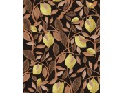 Černá vliesová tapeta s citronovníkem, ILA102, Aquila, Khroma by Masureel