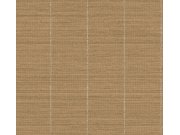 Vliesová tapeta na zeď, hnědá, imitace látky, pruhy, JOY204, Joy, Masureel