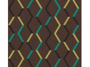 Geometrická vliesová tapeta na zeď, hnědo-bronzová, JOY003, Joy, Masureel