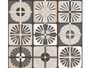 Vliesová tapeta na zeď, šedo-béžová, retro, ROC401, Rock, Masureel