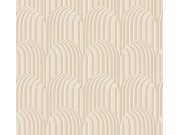 3D geometrická vliesová tapeta na zeď, béžová, ROC301, Rock, Masureel