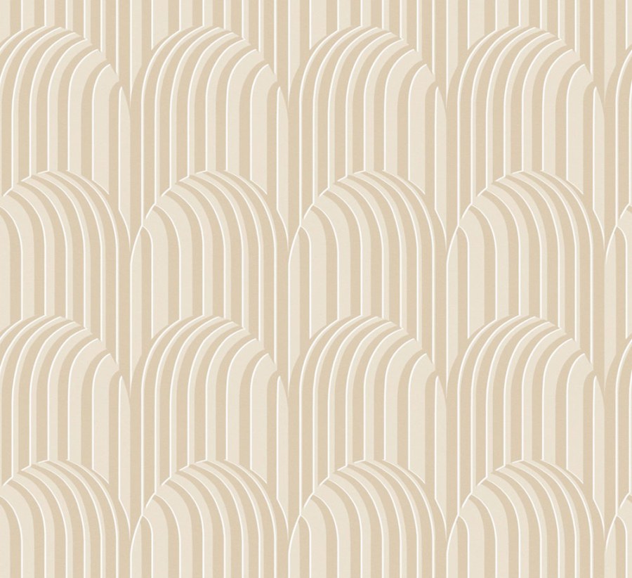 3D geometrická vliesová tapeta na zeď, béžová, ROC301, Rock, Masureel - Vliesové tapety