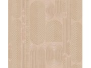 Geometrická vliesová tapeta na zeď, růžová, ovály, ROC204, Rock, Masureel