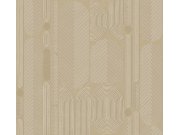 Geometrická vliesová tapeta na zeď, béžová, ovály, ROC202, Rock, Masureel