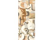 Hnědo-béžová grafická vliesová fototapeta na zeď, DG3WAR1013, Wall Designs III, Khroma by Masureel