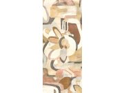 Hnědo-béžová grafická vliesová fototapeta na zeď, DG3WAR1011, Wall Designs III, Khroma by Masureel