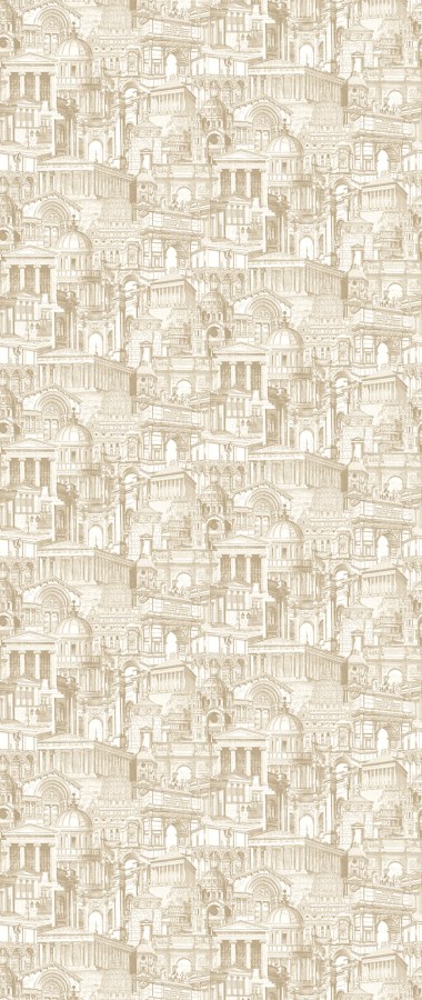 Béžová vliesová fototapeta na zeď, Historické domy, DG3ROM102, Wall Designs III, Khroma by Masureel - Vliesové tapety