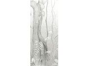 Šedá vliesová fototapeta na zeď, Listy, stromy, DG3MOE1012, Wall Designs III, Khroma by Masureel