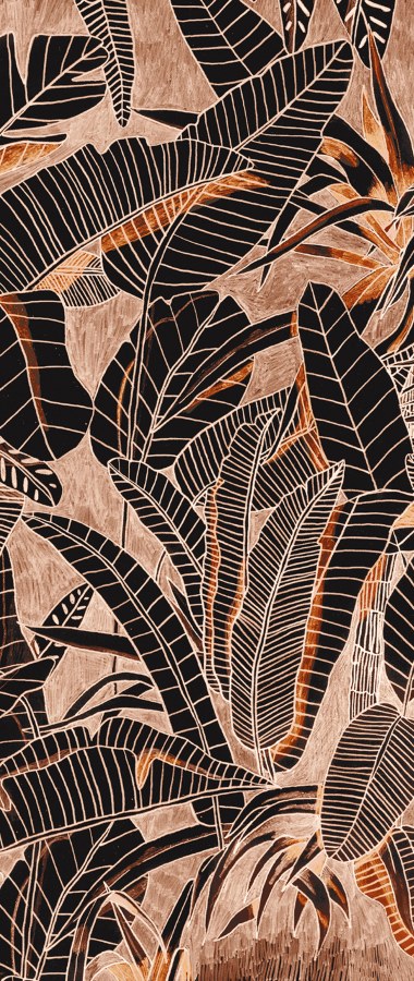 Tapety Yara - Tapety dle materiálu - Vliesové tapety - Hnědá vliesová fototapeta na zeď, Listy, DG3GRA1022, Wall Designs III, Khroma by Masureel Hnědá vliesová fototapeta na zeď, Listy, DG3GRA1022, Wall Designs III, Khroma by Masureel - Vliesové tapety