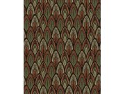 Hnědo-zelená vliesová tapeta s listy, SUM405, Summer, Khroma by Masureel