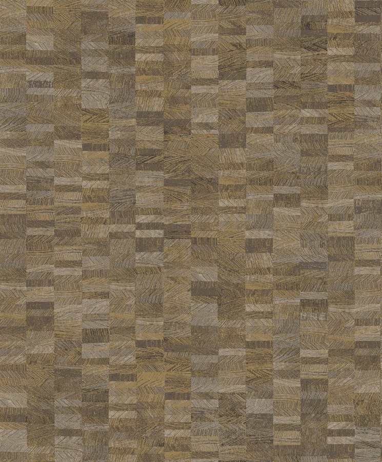 Hnědo-šedá geometrická vliesová tapeta na zeď, SPI202, Spirit of Nature, Khroma by Masureel - Vliesové tapety