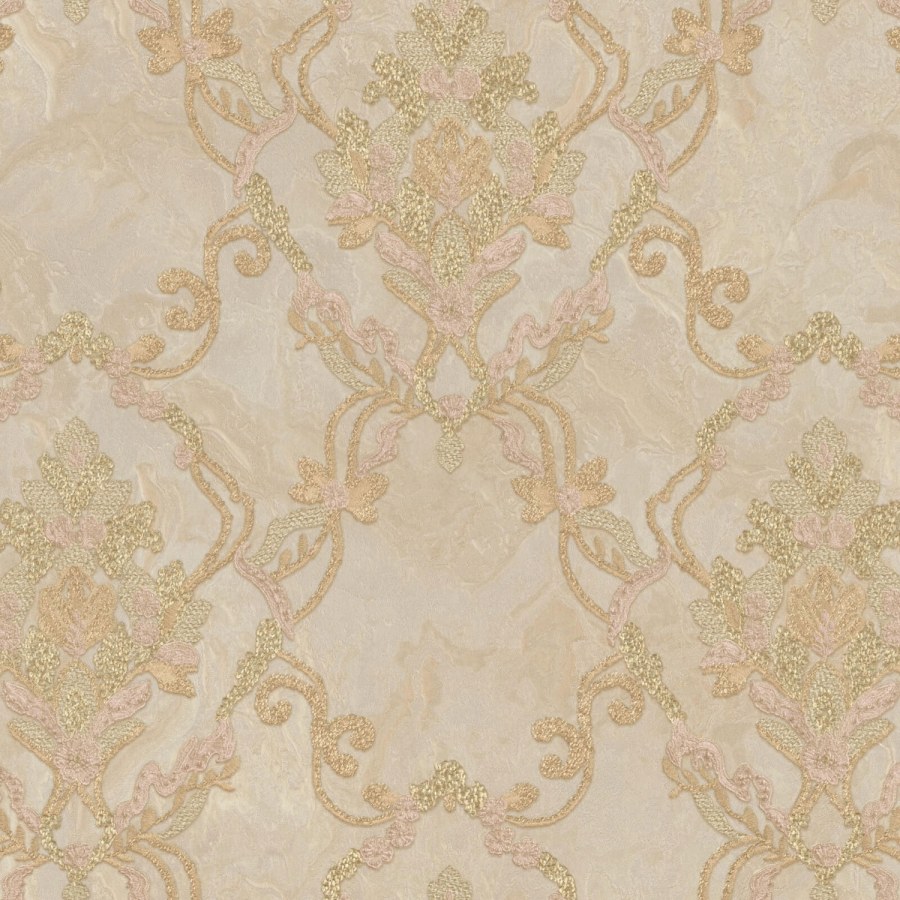 Luxusní zlato-béžová zámecká tapeta na zeď, M69905, Splendor, Zambaiti Parati - Vliesové tapety