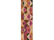 Geometrická vliesová obrazová tapeta na zeď, hnědo-fialová, DGJOY4042-300, Joy, Masureel