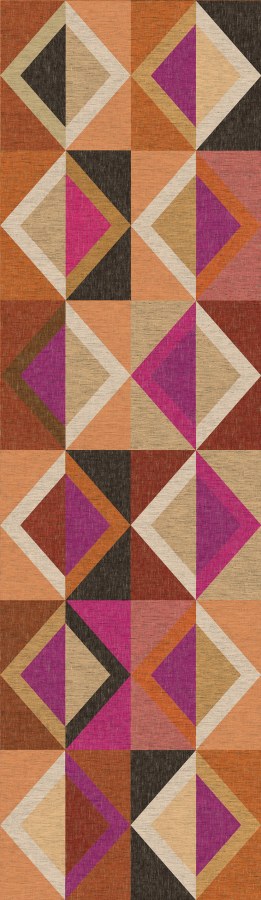 Geometrická vliesová obrazová tapeta na zeď, hnědo-fialová, DGJOY4042-260, Joy, Masureel - Vliesové tapety