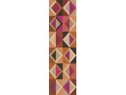 Geometrická vliesová obrazová tapeta na zeď, hnědo-fialová, DGJOY4041-300, Joy, Masureel