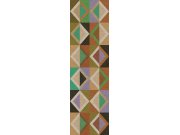 Geometrická vliesová obrazová tapeta na zeď, hnědo-zelená, DGJOY4032-260, Joy, Masureel