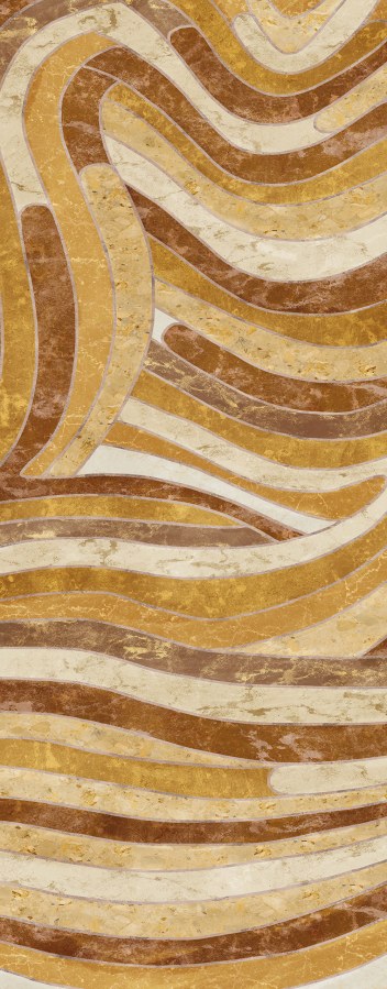 Geometrická vliesová obrazová tapeta na zeď, žluto-hnědá, DGROC2033-300, Rock, Masureel - Vliesové tapety