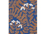 Modrá vliesová tapeta na zeď, hnědé listy, YSA002, Mysa, Khroma by Masuree Tapety Yara - Khroma by Masureel