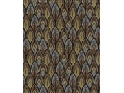 Hnědo-stříbrná vliesová tapeta s listy, SUM402, Summer, Khroma by Masureel