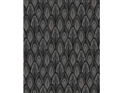 Černo-stříbrná vliesová tapeta s listy, SUM401, Summer, Khroma by Masureel