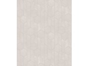 Šedo-stříbrná geometrická vliesová tapeta na zeď, SUM103, Summer, Khroma by Masureel