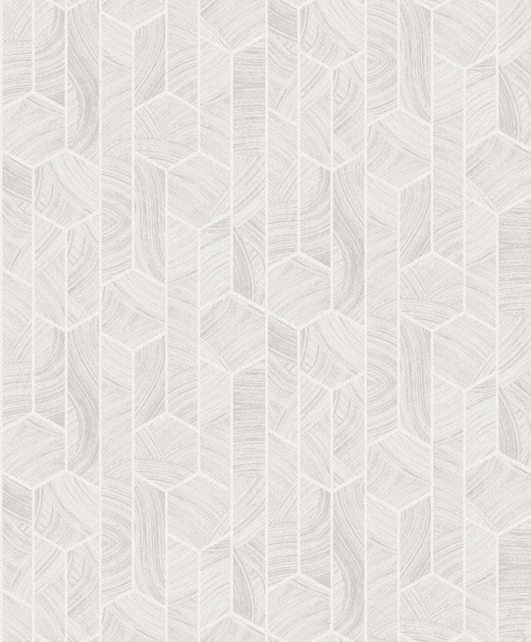 Šedo-bílá geometrická vliesová tapeta na zeď, SUM102, Summer, Khroma by Masureel - Vliesové tapety