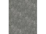 Černo-stříbrná geometrická vliesová tapeta na zeď, SUM101, Summer, Khroma by Masureel