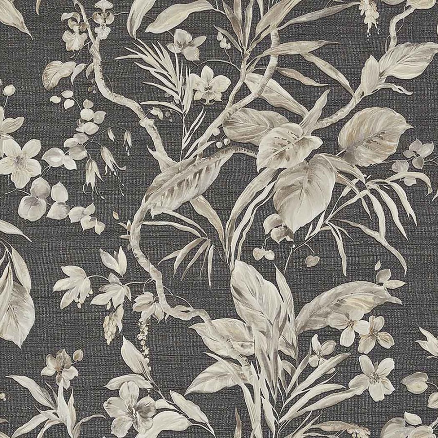 Luxusní vliesová tapeta s vinylovým povrchem Z21836, Květiny, orchideje, listy, Trussardi 5, Zambaiti Parati - Tapety na zeď