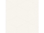 Bílá 3D geometrická vliesová tapeta na zeď, TP422951, Exclusive Threads, Design ID