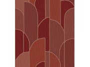 Červená geometrická vliesová tapeta na zeď, TP422935, Exclusive Threads, Design ID
