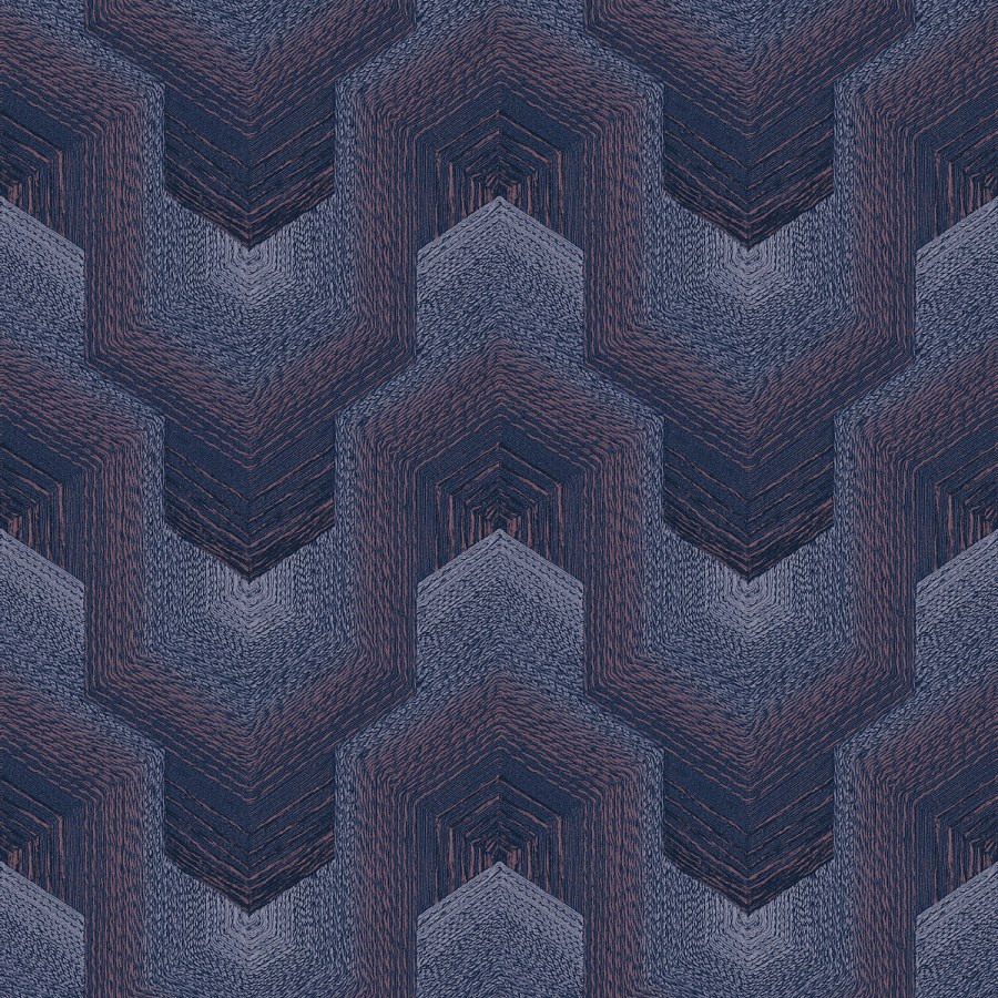 Fialová geometrická vliesová tapeta na zeď, TP422916, Exclusive Threads, Design ID - Vliesové tapety