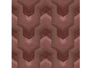 Vínová geometrická vliesová tapeta na zeď, TP422915, Exclusive Threads, Design ID