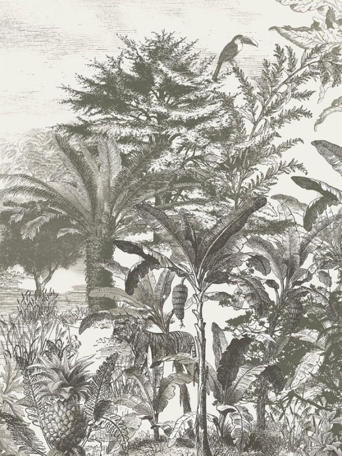 Vliesová obrazová tapeta Tygr - Tiger Grey 300631, 210 x 280 cm, Skin, Eijffinger - Vliesové tapety