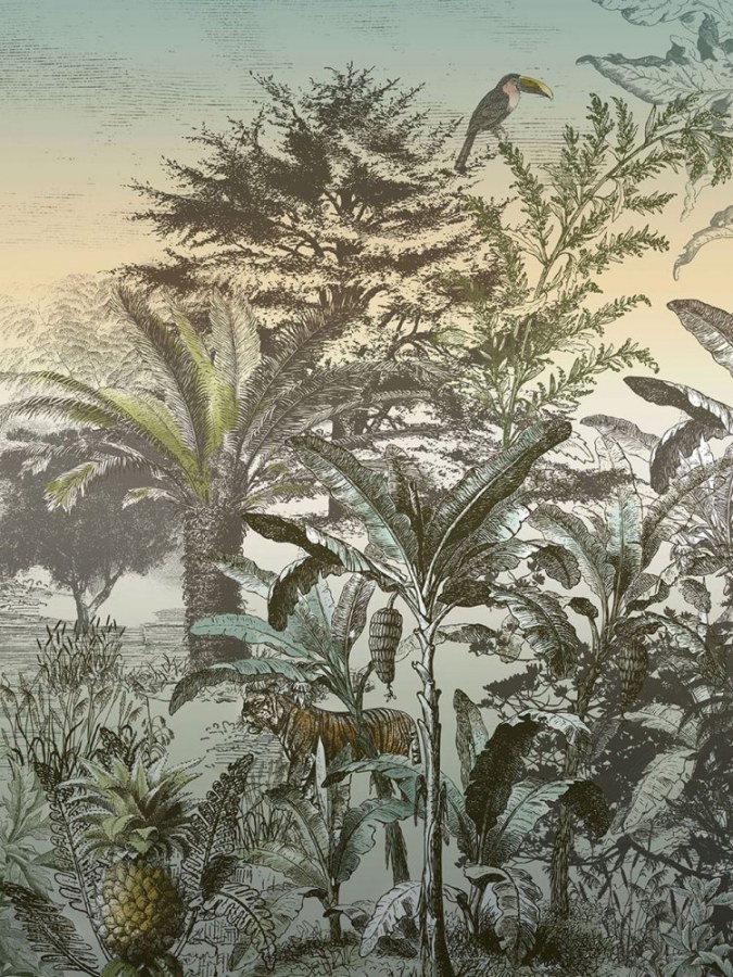 Vliesová obrazová tapeta Tygr - Tiger Sunset 300632, 210 x 280 cm, Skin, Eijffinger - Vliesové tapety