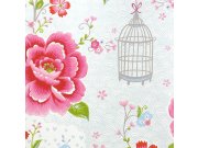 Tapety Yara Tapety dle materiálu Vliesové tapety - Vliesová tapeta na zeď 300161, Květiny, ptáci, Pip Studio 5, Eijffinger Vliesová tapeta na zeď 300161, Květiny, ptáci, Pip Studio 5, Eijffinger