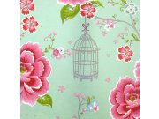 Vliesová tapeta na zeď 300162, Květiny, ptáci, Pip Studio 5, Eijffinger Tapety Yara - Eijffinger