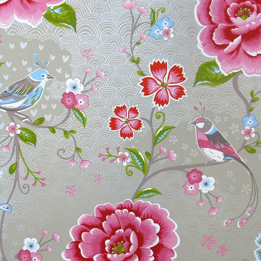 Vliesová tapeta na zeď 300163, Květiny, ptáci, Pip Studio 5, Eijffinger - Vliesové tapety