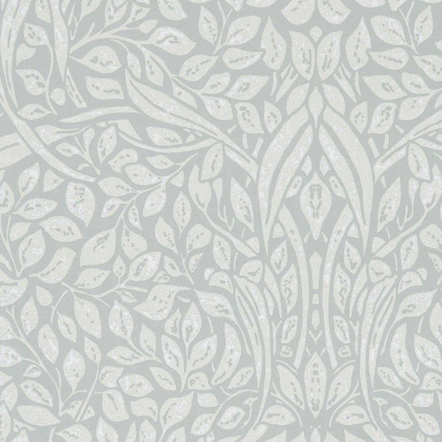 Šedá vliesová tapeta na zeď , motiv listů, 392511, Carmen, Eijffinger - Vliesové tapety